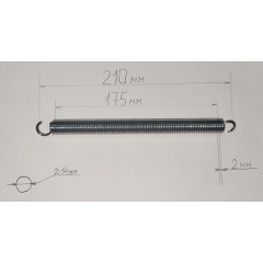 69 Возвратная пружина ручки для штабелёра MS 0.5т/1тх1.6м (Extension Spring)